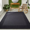 Oriental Weavers colours charcoal Grey, Black Living Room Wool Rug.