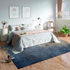 Jackie and the Fish jackieandthefish concours kaloo blue Blue Living Room Flat Weave Rug.