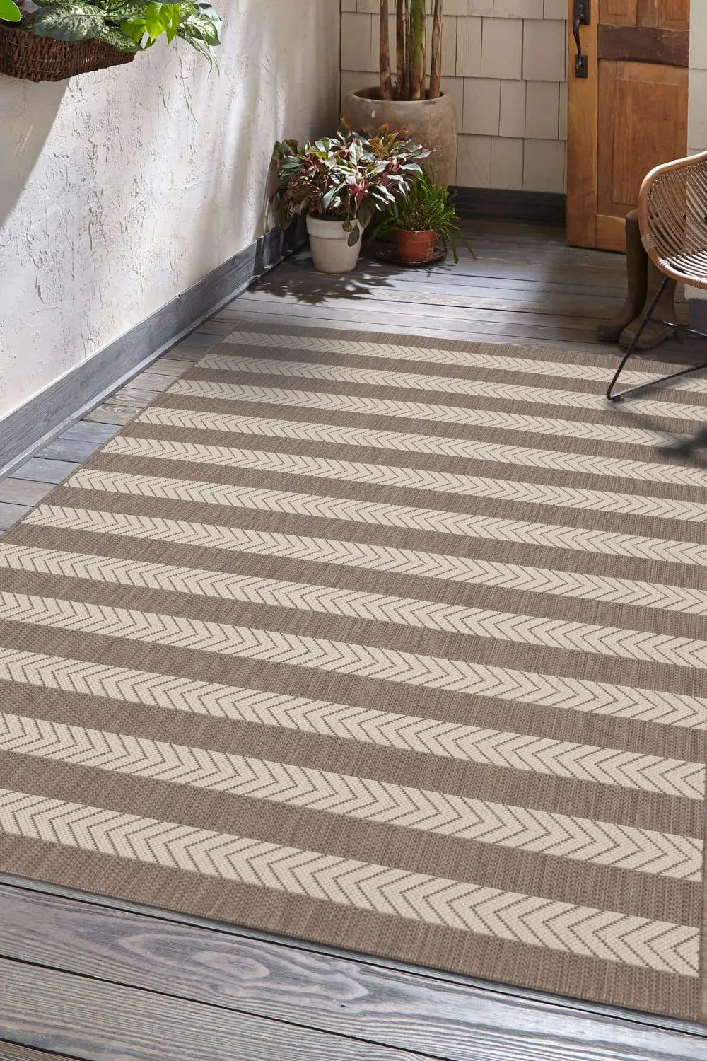 COUNTY STRIPE NATURAL Indoor/Outdoor