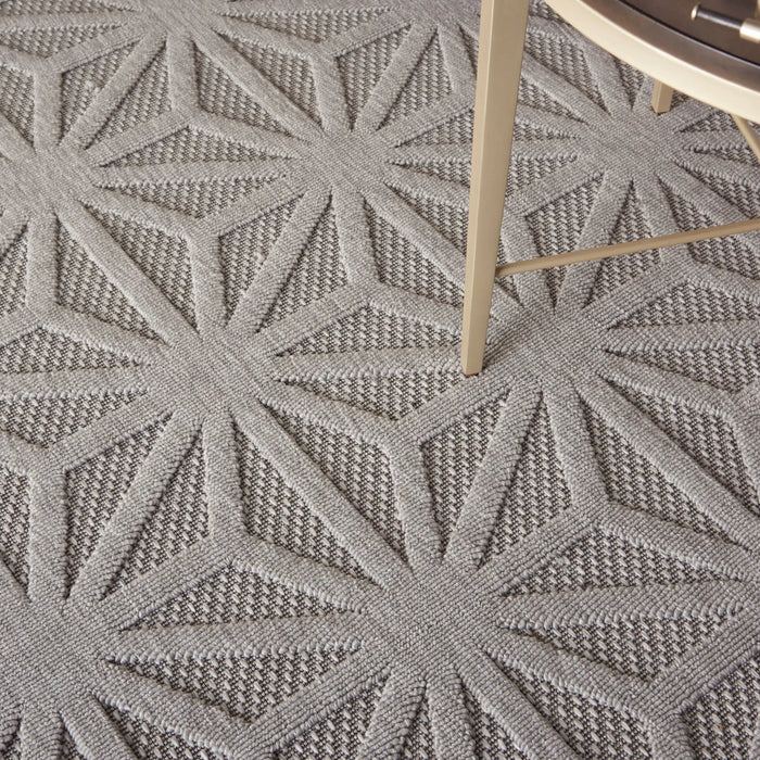 Nourison cozumel outdoor czm01 light grey Grey Living Room Geometric Rug.