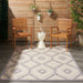 Nourison cozumel outdoor czm02 cream Grey, Ivory, Cream Living Room Geometric Rug.