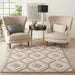 Nourison cozumel outdoor czm02 cream Grey, Ivory, Cream Living Room Geometric Rug.
