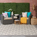 Nourison cozumel outdoor czm03 cream Grey, Ivory Living Room Geometric Rug.