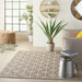 Nourison cozumel outdoor czm03 grey Grey Living Room Geometric Rug.