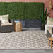Nourison cozumel outdoor czm03 grey Grey Living Room Geometric Rug.