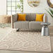 Nourison cozumel outdoor czm04 cream Ivory, Cream Living Room Geometric Rug.