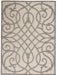Nourison cozumel outdoor czm04 cream grey Grey, Ivory, Cream Living Room Geometric Rug.