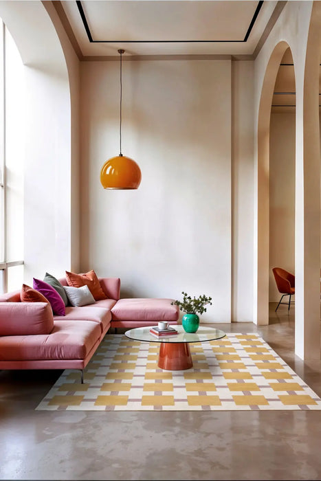 Vita SQUARES YELL/PINK Indoor / Outdoor