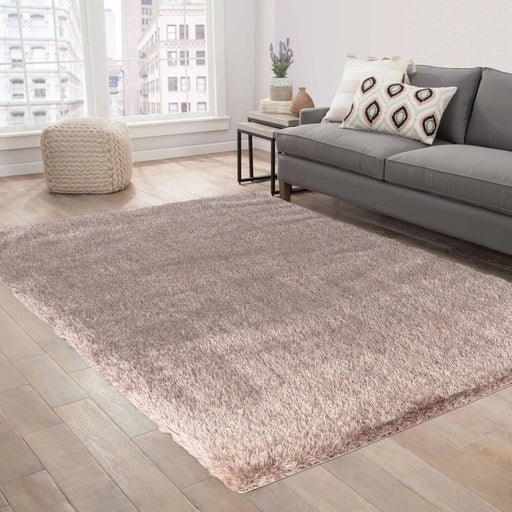 Serdim Rugs california 600 bronze Brown Living Room Shaggy Rug.