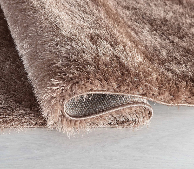 Serdim Rugs california 600 bronze Brown Living Room Shaggy Rug.