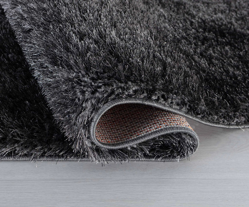 Serdim Rugs california 600 dark grey Grey Living Room Shaggy Rug.