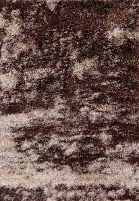 Serdim Rugs california 610 bronze Brown Living Room Shaggy Rug.