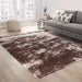 Serdim Rugs california 610 bronze Brown Living Room Shaggy Rug.