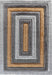 Serdim Rugs california 630 ochre Grey, Yellow Living Room Shaggy Rug.
