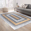 Serdim Rugs california 630 ochre Grey, Yellow Living Room Shaggy Rug.