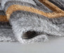 Serdim Rugs california 630 ochre Grey, Yellow Living Room Shaggy Rug.