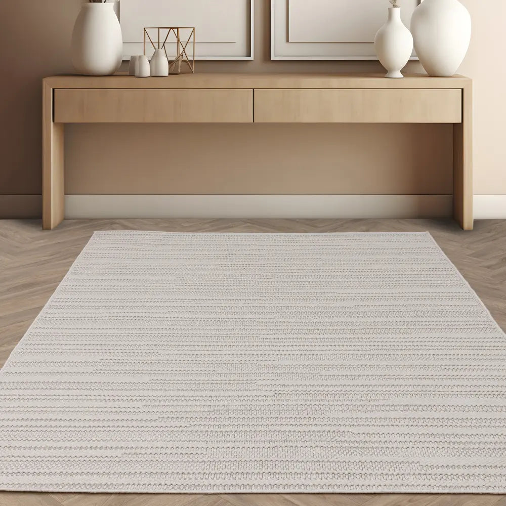 Camber Stripe Ivory White Rug — RugsDirect Online