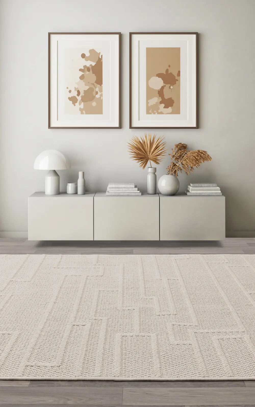 Camber Track Ivory White Rug — RugsDirect Online