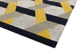 Asiatic camden gold Grey, Yellow Living Room Geometric Rug.