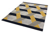 Asiatic camden gold Grey, Yellow Living Room Geometric Rug.