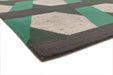 Asiatic camden green Green, Grey Living Room Geometric Rug.