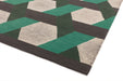 Asiatic camden green Green, Grey Living Room Geometric Rug.