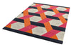 Asiatic camden orange Grey, Orange Living Room Geometric Rug.