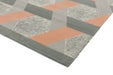 Asiatic camden pink Grey, Pink Living Room Geometric Rug.