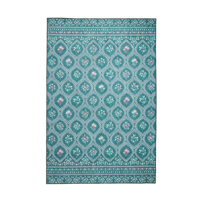 Catherine Lansfield  Cameo Floral Green Washable Rug