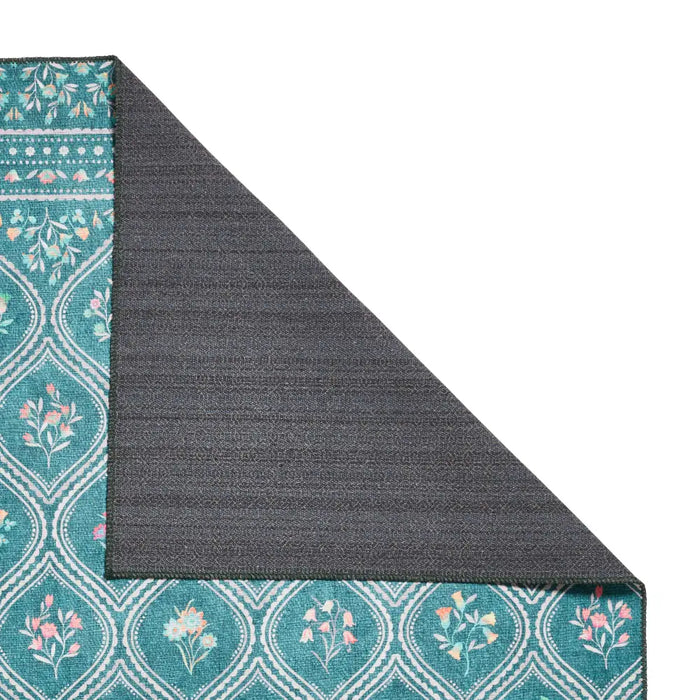 Catherine Lansfield  Cameo Floral Green Washable Rug