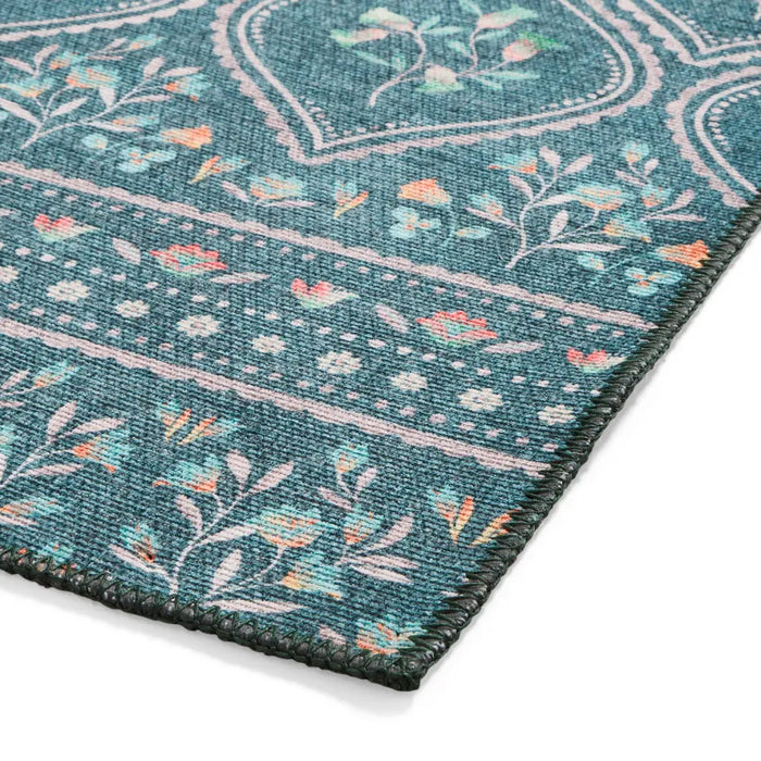 Catherine Lansfield  Cameo Floral Green Washable Rug