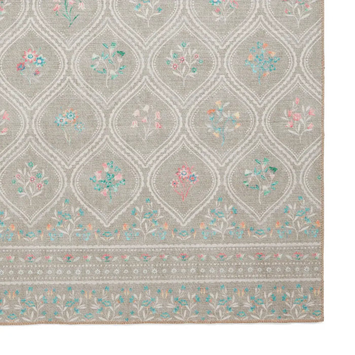Catherine Lansfield  Cameo Floral Sage Green Washable Rug