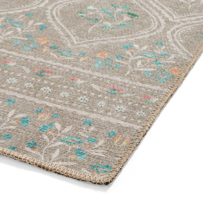 Catherine Lansfield  Cameo Floral Sage Green Washable Rug