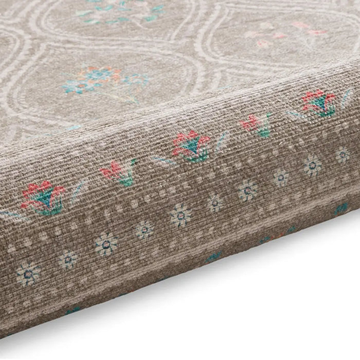 Catherine Lansfield  Cameo Floral Sage Green Washable Rug