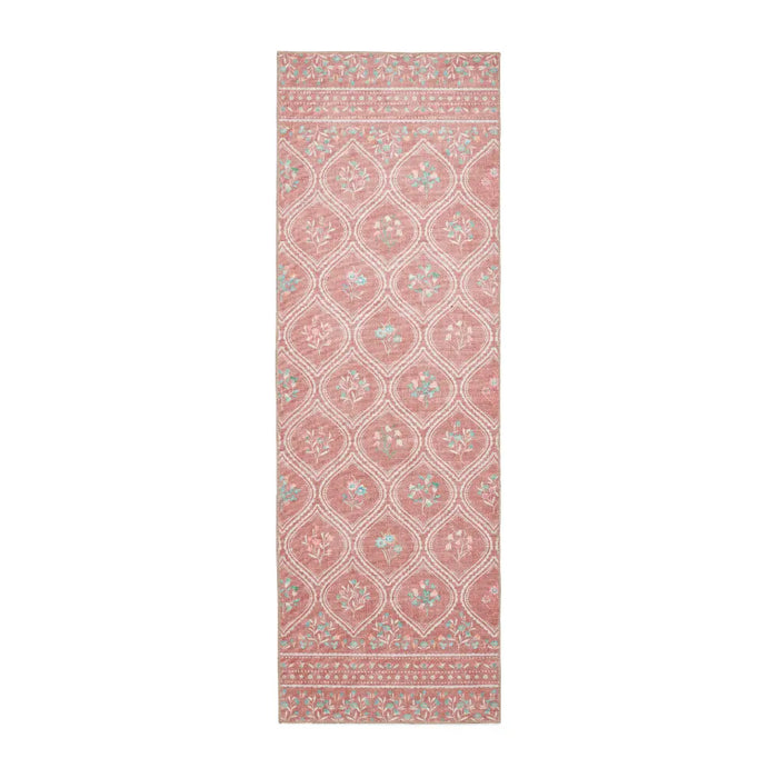Catherine Lansfield  Cameo Floral Terracotta Washable Rug