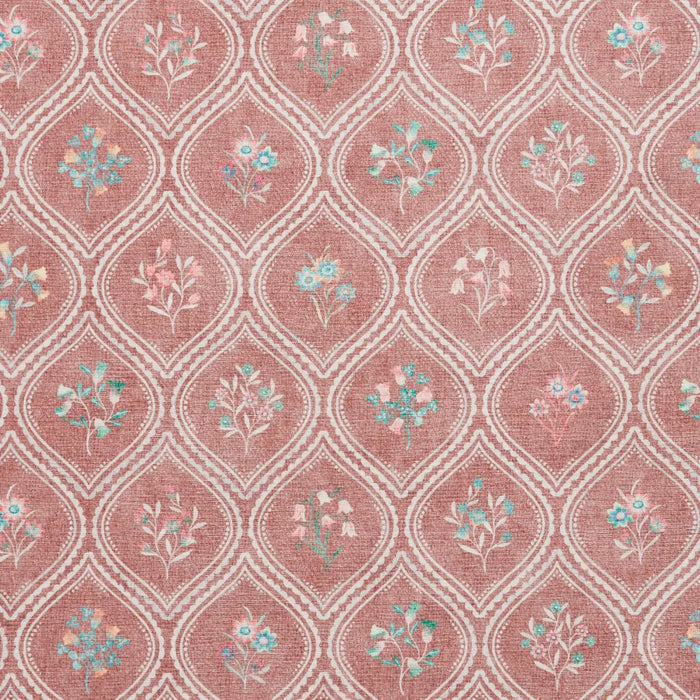 Catherine Lansfield  Cameo Floral Terracotta Washable Rug