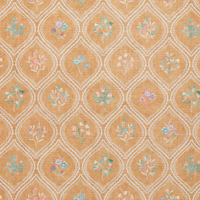 Catherine Lansfield  Cameo Floral Yellow Washable Rug