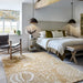 Sanderson sanderson cantaloupe ochre 145206 Yellow Living Room Wool Rug.