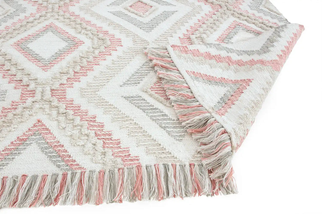 Asiatic carlton pink Pink Living Room Geometric Rug.
