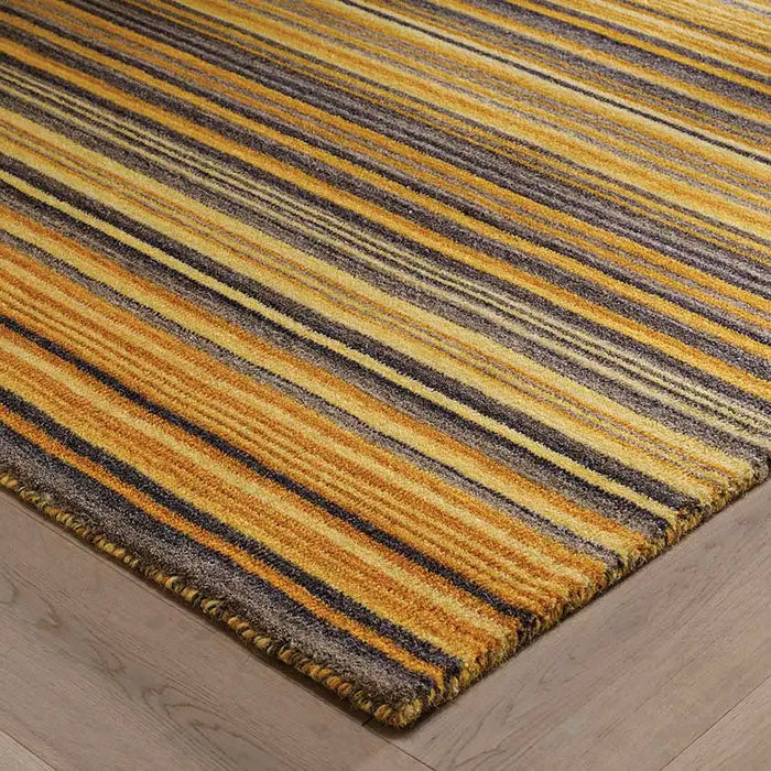 Oriental Weavers carter ochre yellow Yellow Living Room Wool Rug.