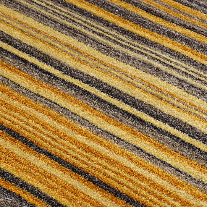 Oriental Weavers carter ochre yellow Yellow Living Room Wool Rug.