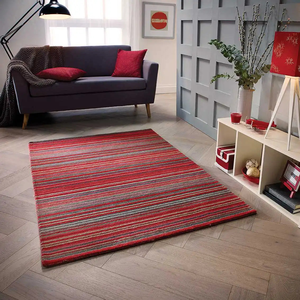 Red Colton Check Rug Carter Red Rugs - Buy Red Rugs Online from Rugs Direct — RugsDirect Online