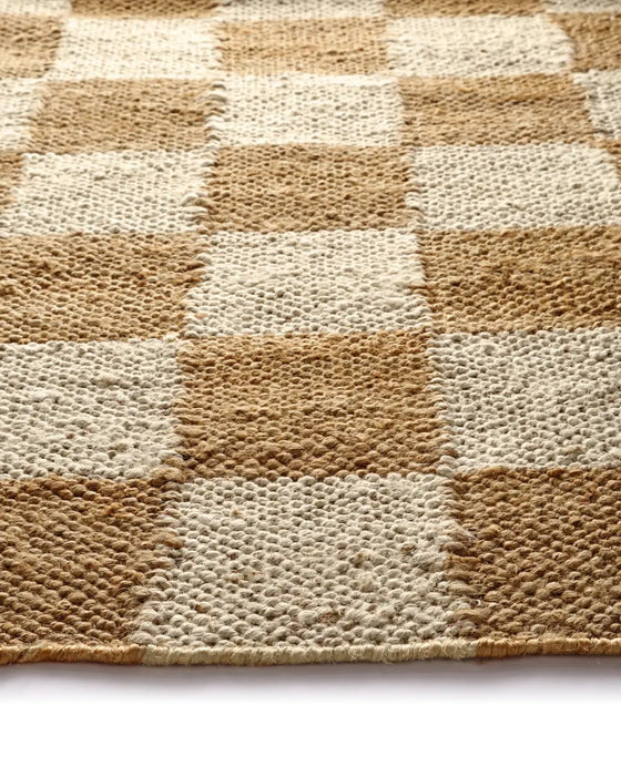Jute Checkerboard Natural
