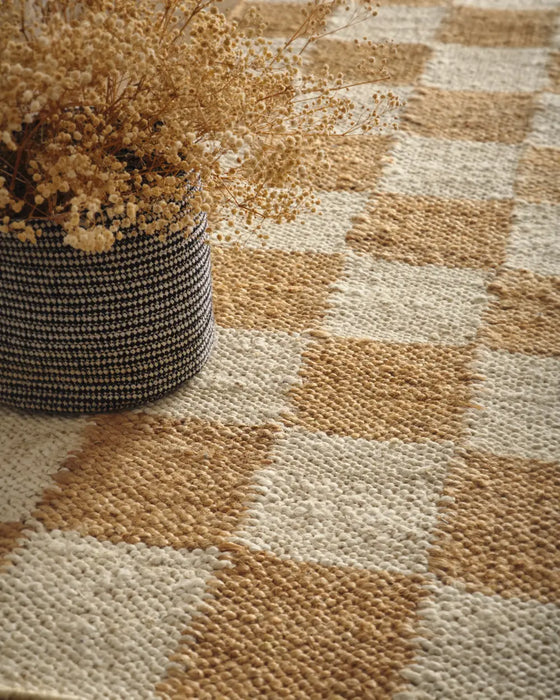 Jute Checkerboard Natural