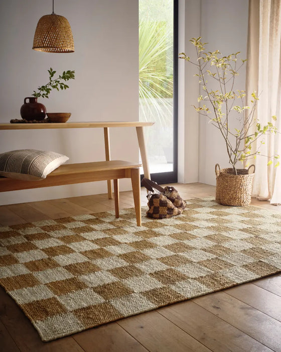 Jute Checkerboard Natural