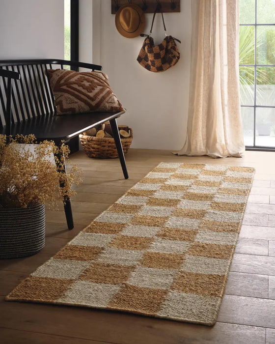 Jute Checkerboard Natural