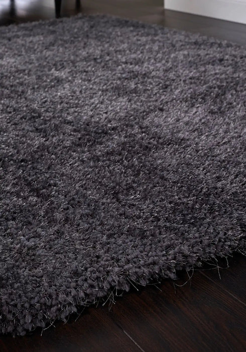Origins chicago grey Grey Living Room Shaggy Rug.