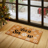 Christmas Coir Let is Snow Black/White