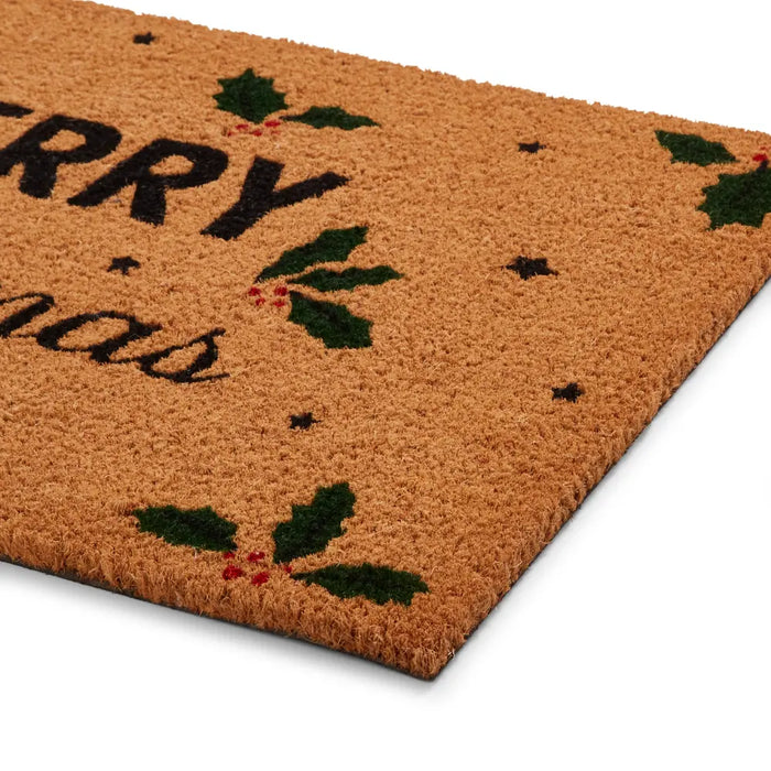 Christmas Coir Merry Christmas Green