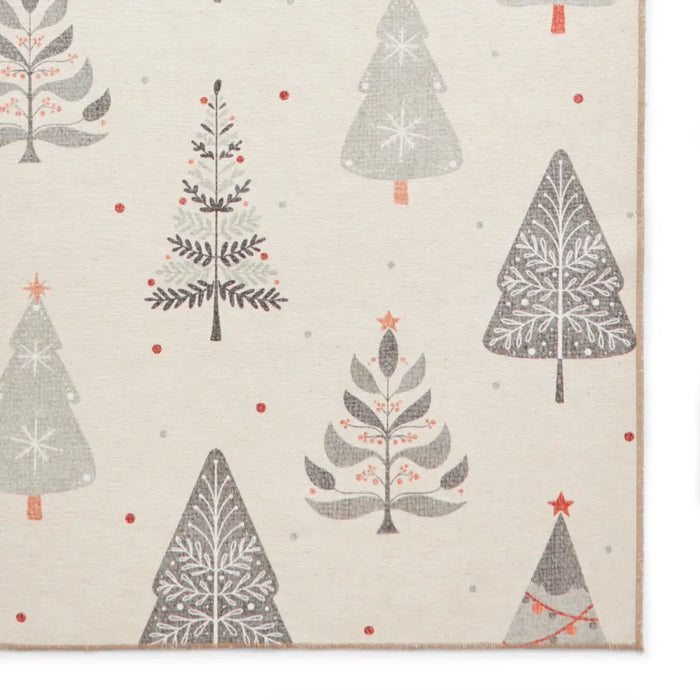 Christmas Trees Grey/Beige